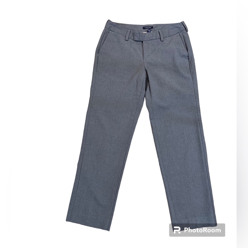 Lands' End Women's Dress Pants Gray Polyester Blend Size 4